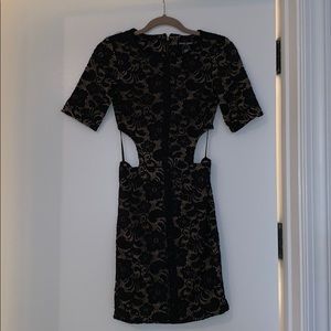 David Lerner lace cut out dress